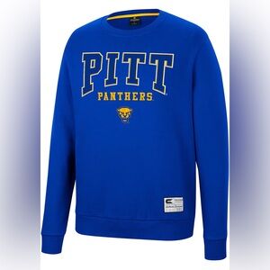 VTG MENS PITT PANTHERS BLUE COLOSSEUM SCHOLARSHIP FLEECE CREW SWEATSHIRT medium